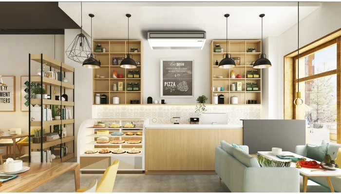 Yüksek performanslı tavan tipi klimalar, maksimum enerji tasarrufu ve konfor sağlayarak iç mekanlarınızı serinletmek için ideal çözümler sunar.